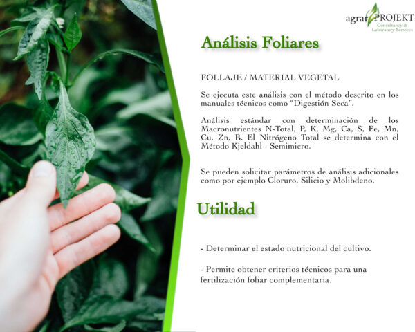 Servicio de análisis foliar